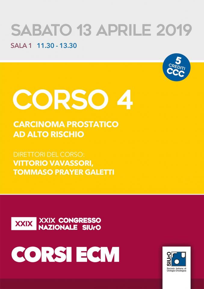 XXIX Congresso Nazionale SIUrO - Corso ECM 4