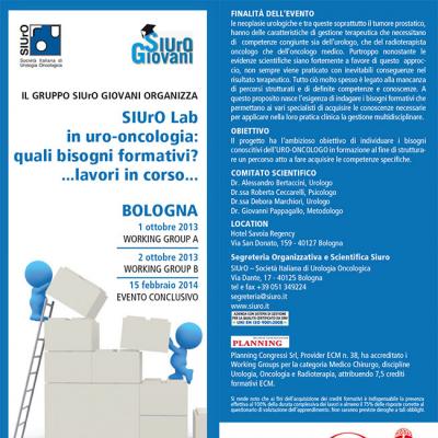 SIUrO Lab in uro-oncologia: quali bisogni formativi?